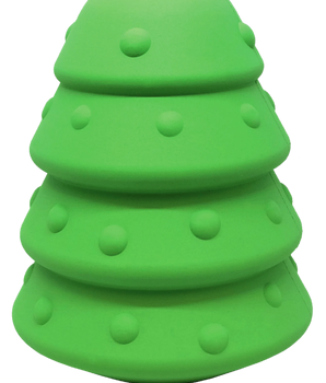 MKB Christmas Tree Durable Rubber Chew Toy & Treat Dispenser