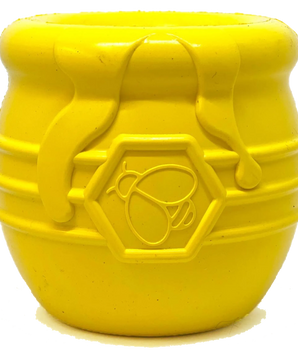 Large Honey Pot Durable Rubber Treat Dispenser & Enrichment Toy