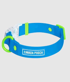 Canada Pooch Dog Waterproof Collar Blue Small