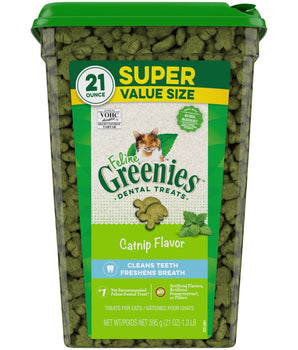 Greenies FELINE Cat Dental Treat Catnip Flavor 21 oz