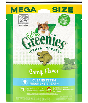 Greenies FELINE Cat Dental Treat Catnip Flavor 4.6oz.