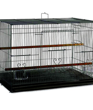 A & E Cages Flight Cage in Color Retail Box Black 24in X 16in