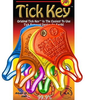 The Original Tick Key Tick Removal Device - Portable, Safe and Highly Effective Tick Removal Tool - Assorted Colors