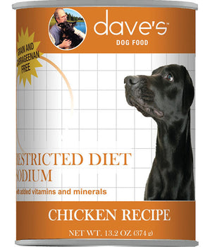 Dave's Dog Restricted Diet Low Sodium Chicken 13oz. (Case Of 12)