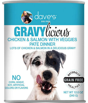 Dave's Cat's Dog Grain Free Gravylicious Chicken And Salmon 12oz. (Case Of 12)