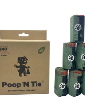 Poop 'N Tie Refill Box - 16 Rolls Of Drawstring Bags