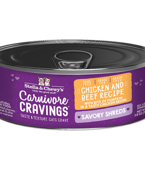 Stella and Chewys Cat Carnivore Cravings Shred Chicken and Beef 2.8Oz. (Case Of 24)