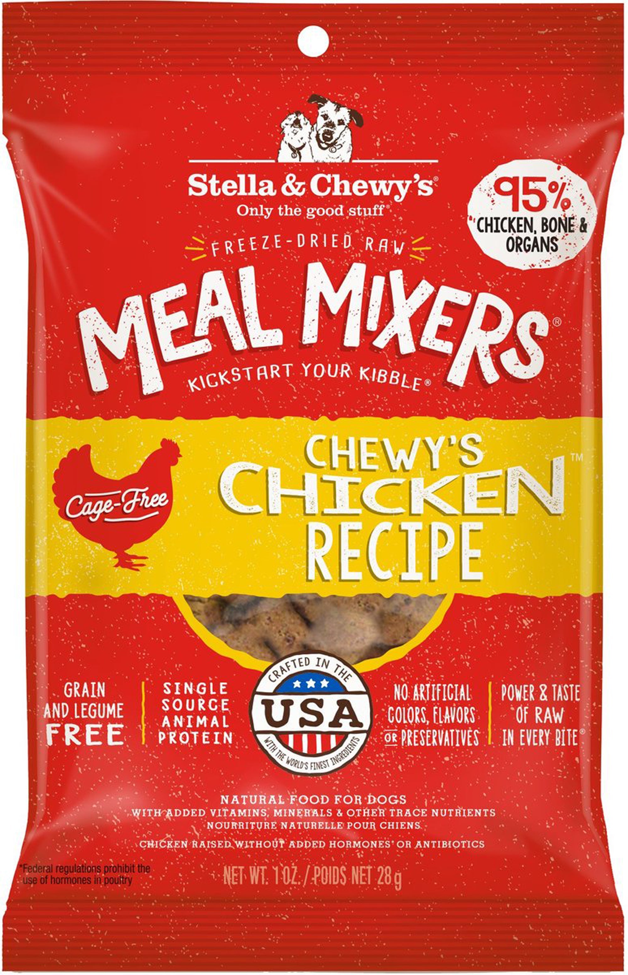 Stella And Chewys Dog Freeze-Dried Meal Mixer Chewys Chicken 1oz. (Case Of 8)