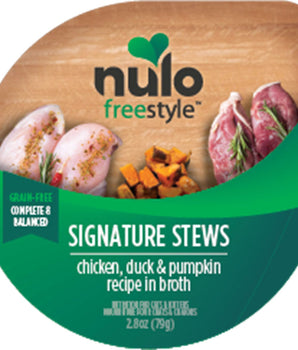Nulo Freestyle Signature Stews Grain-Free Wet Cat Food Chicken; Duck and Pumpkin 24ea-2.8 oz