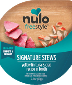 Nulo FreeStyle Smooth Pate Grain-Free Wet Cat Food Yellowfin Tuna and Crab 24ea-2.8 oz