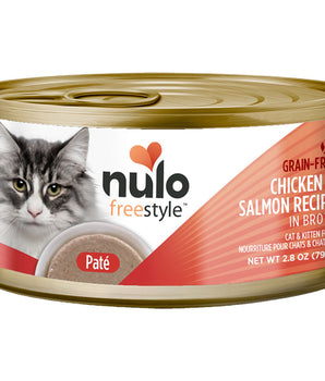 Nulo FreeStyle Smooth Pate Grain-Free Wet Cat Food Chicken and Salmon 12ea-2.8 oz