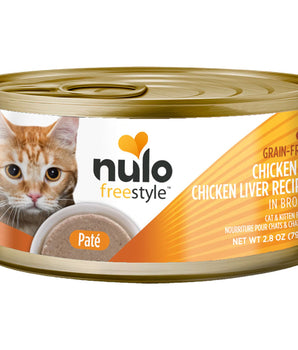 Nulo FreeStyle Smooth Pate Grain-Free Wet Cat Food Chicken and Chicken Liver 12ea-2.8 oz