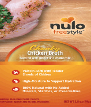 Nulo FreeStyle Chunky Broths Wet Cat Food Chicken; 24ea-2.8 oz