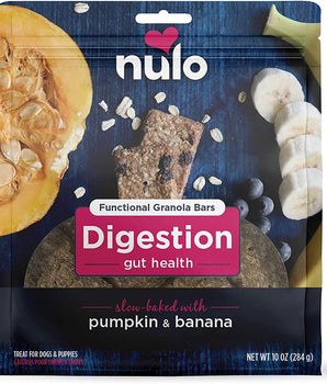 Nulo Functional Granola Bar Digestion Gut Health Dog Treats Pumpkin & Banana 1ea/10 oz
