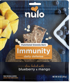 Nulo Functional Granola Bar Immunity Daily Defense Dog Treats Blueberry & Mango 1ea/10 oz