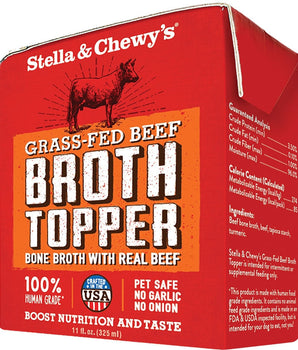 Stella And Chewys Dog Broth Topper Grass Fed Beef 11oz. (Case Of 12)
