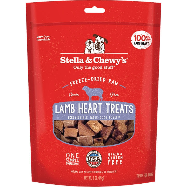 Stella And Chewys Dog Freeze-Dried Treat Lamb Heart 3oz.