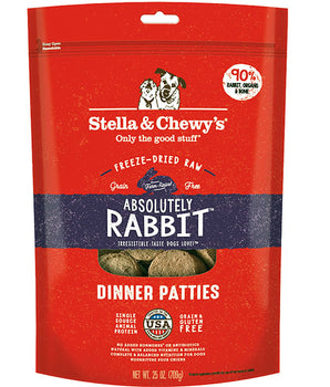 Stella And Chewys Dog Freeze-Dried Dinner Patties Rabbit 25 oz.