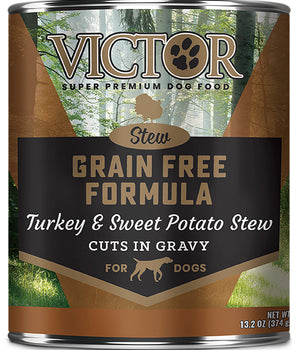 Victor Super Premium Dog Food Grain Free Wet Dog Food Turkey & Sweet Potato 12ea/13.2 oz