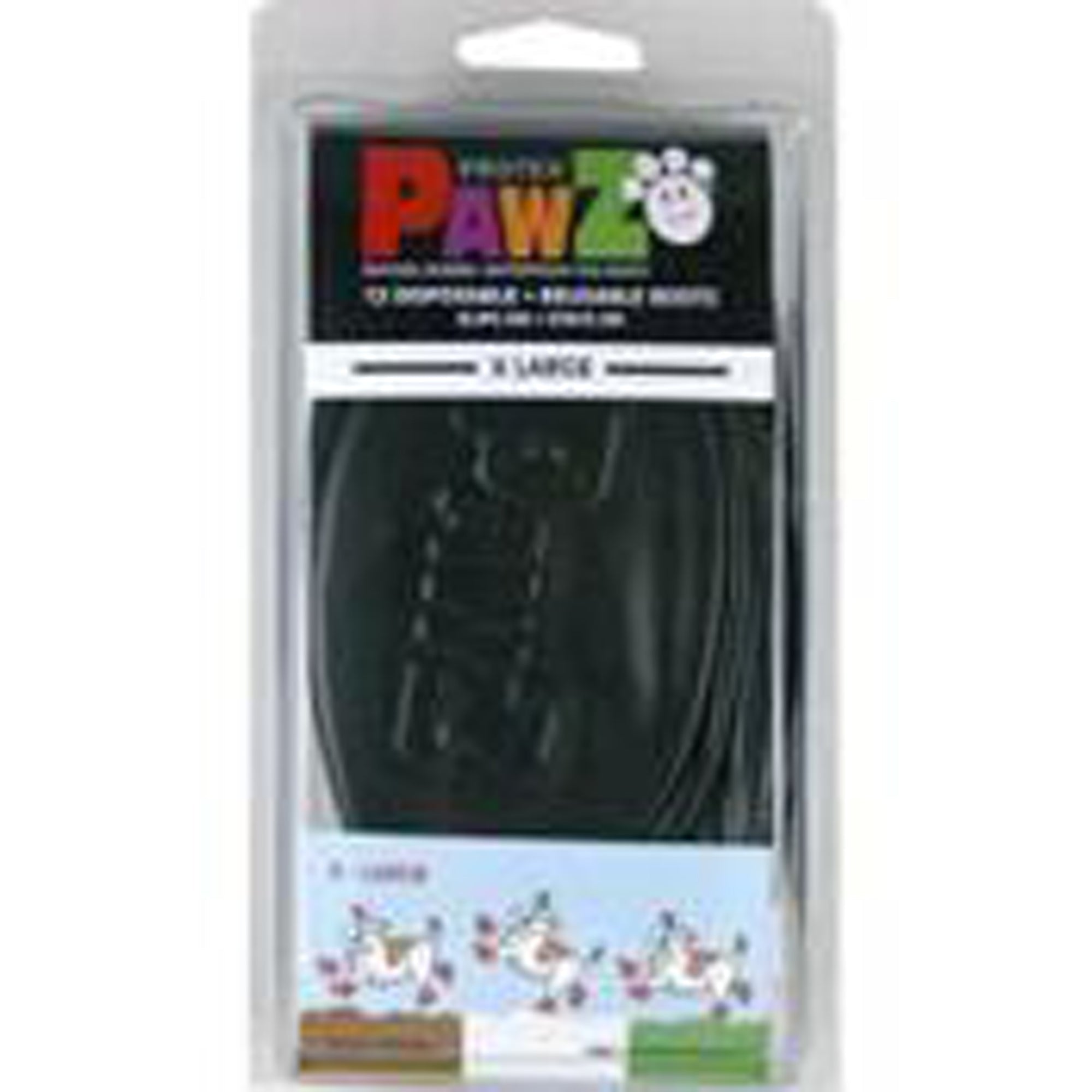 Pawz Dog Boots Black Extra Large