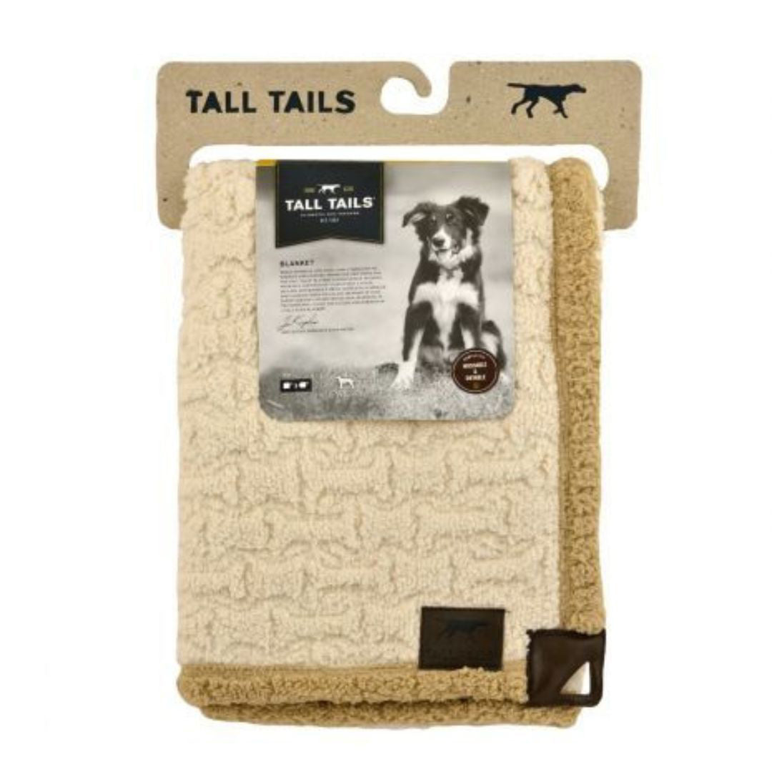 Tall Tails Dog Micro Blanket Sherpa Bone 30X40