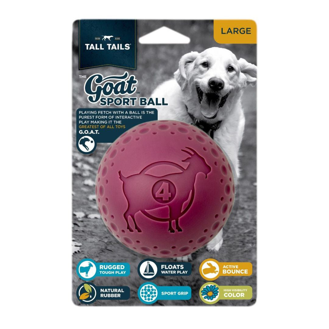 Tall Tails Dog Goat Ball Purple 4 Inches