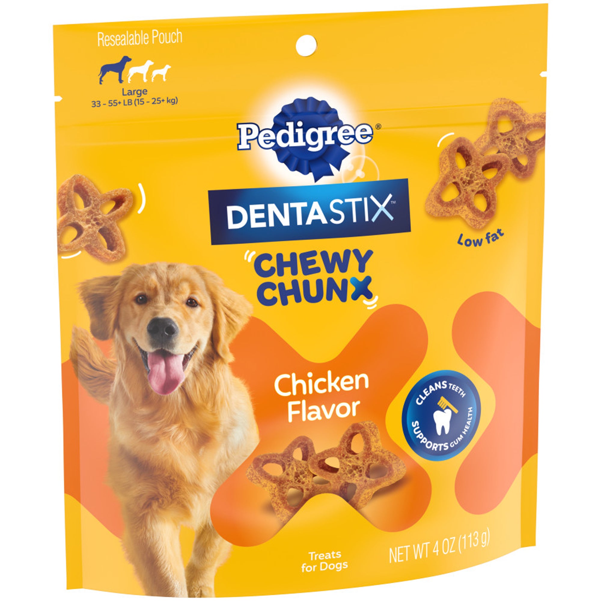 Pedigree Dentastix Chewy Chunx Dog Treat Chicken 4oz. Large