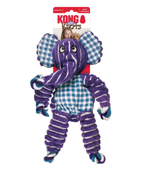 KONG Floppy Knots Elephant Dog Toy Purple 1ea/MD/LG