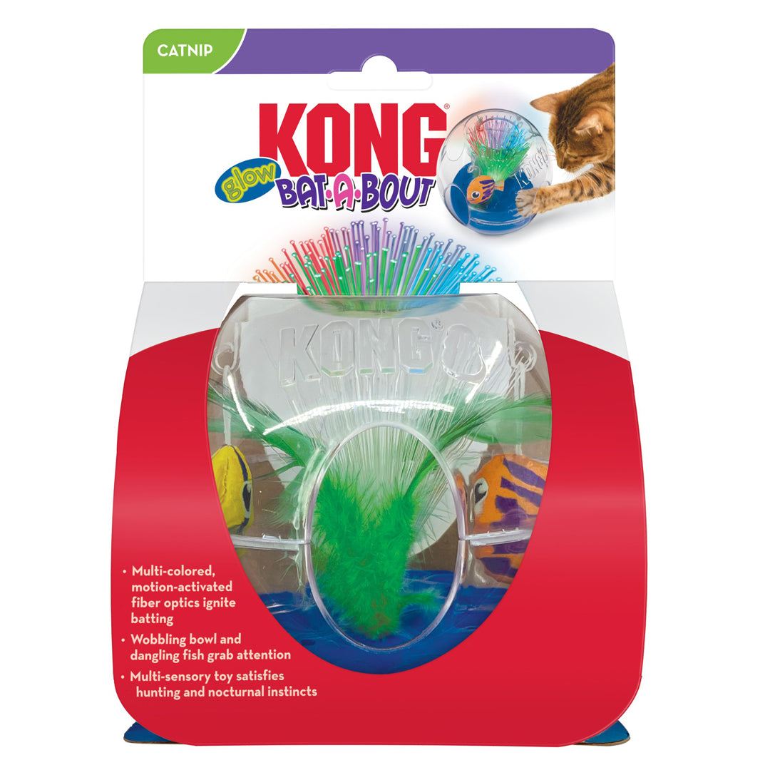KONG Bat-A-Bout Glow Aquarium Cat Toy 1ea/MD