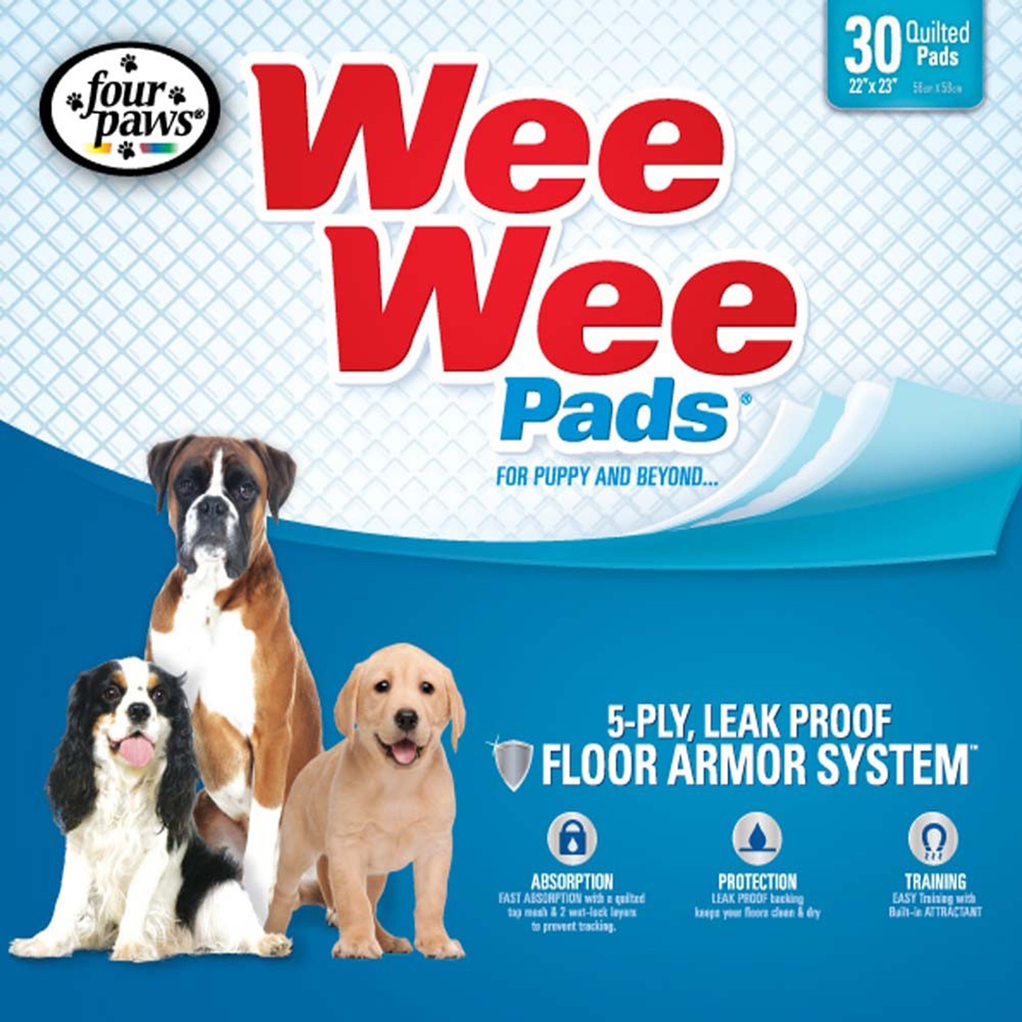 Four Paws Four Paws Wee-Wee Superior Performance Dog Pee Pads 1ea/30 ct, 22 in X 23 in
