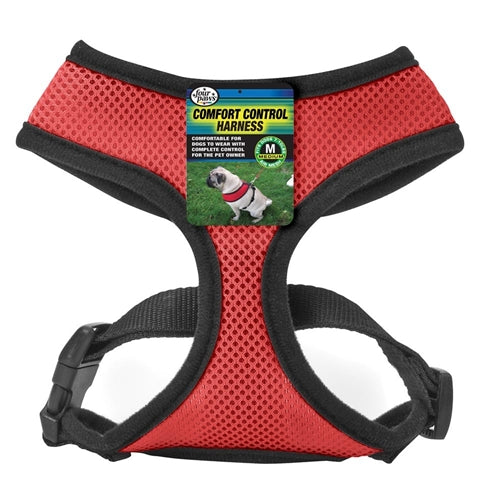 Four Paws Comfort Control Dog Harness Red 1ea/Medium