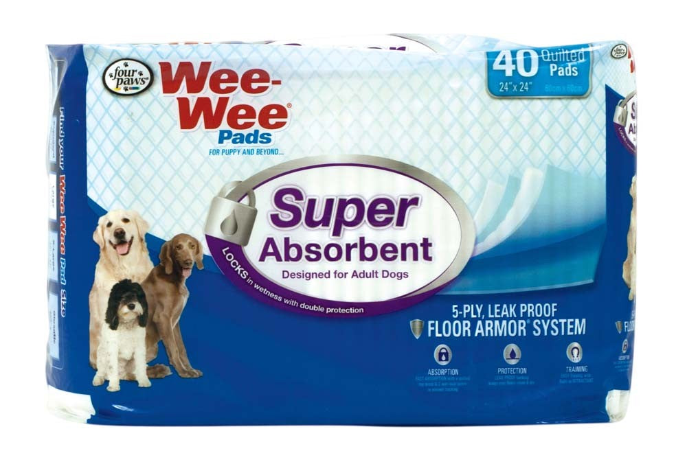 Four Paws Four Paws Wee-Wee Super Absorbent Pads for Dogs 1ea/40 ct