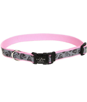 Lazer Brite Reflective Adjustable Dog Collar Pink 1ea/1 In X 18-26 in