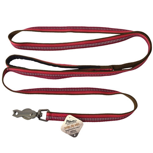 Coastal Pet Products K9 Explorer Reflective Leash With Scissor Snap, 5/8 Inch X6 Berry Red