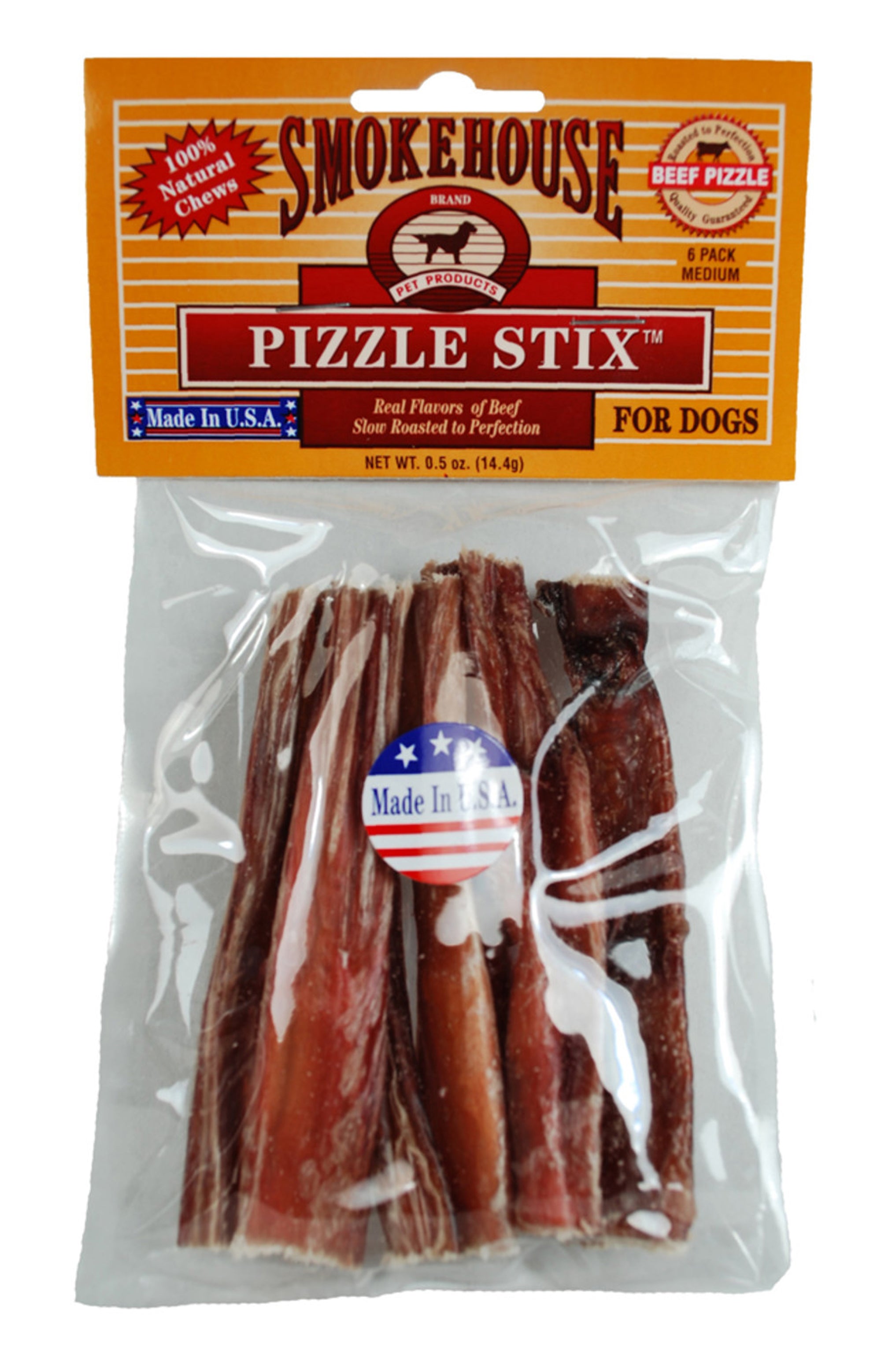 Smokehouse USA Made Beefy Sticks Dog Treats 4 in 6 Pack Medium