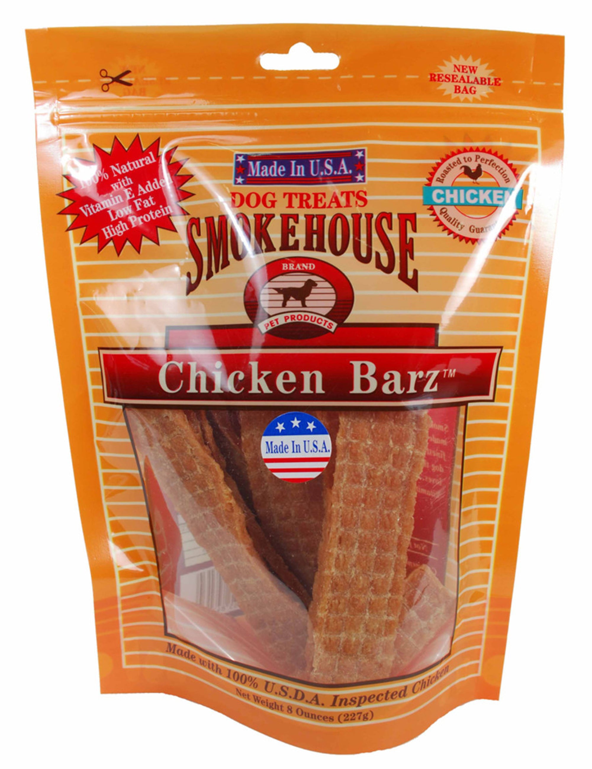 Smokehouse USA Made Chicken Barz Dog Treat 8 oz