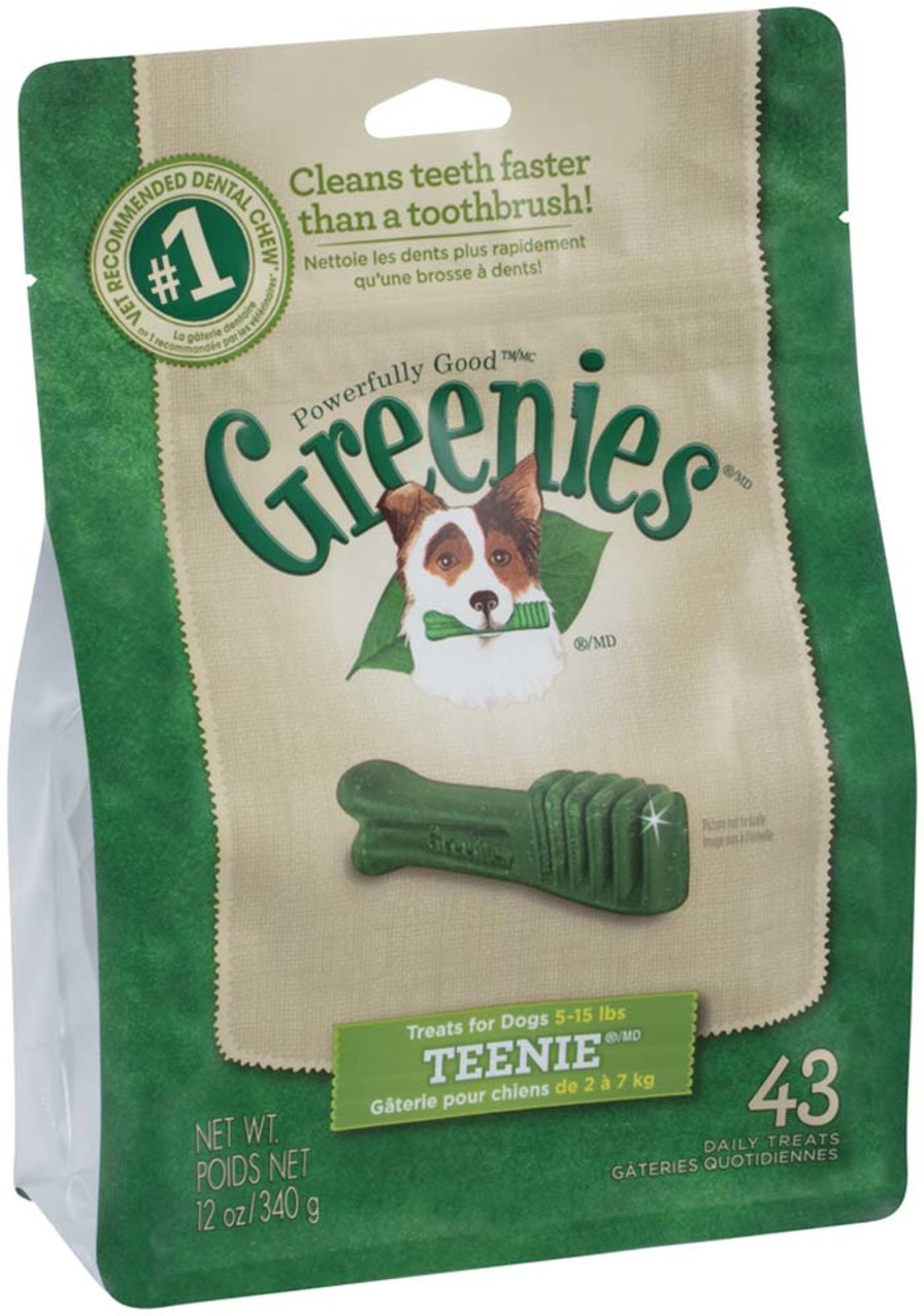Greenies Dog Dental Treats Teenie Original 1ea/12 oz, 43 ct