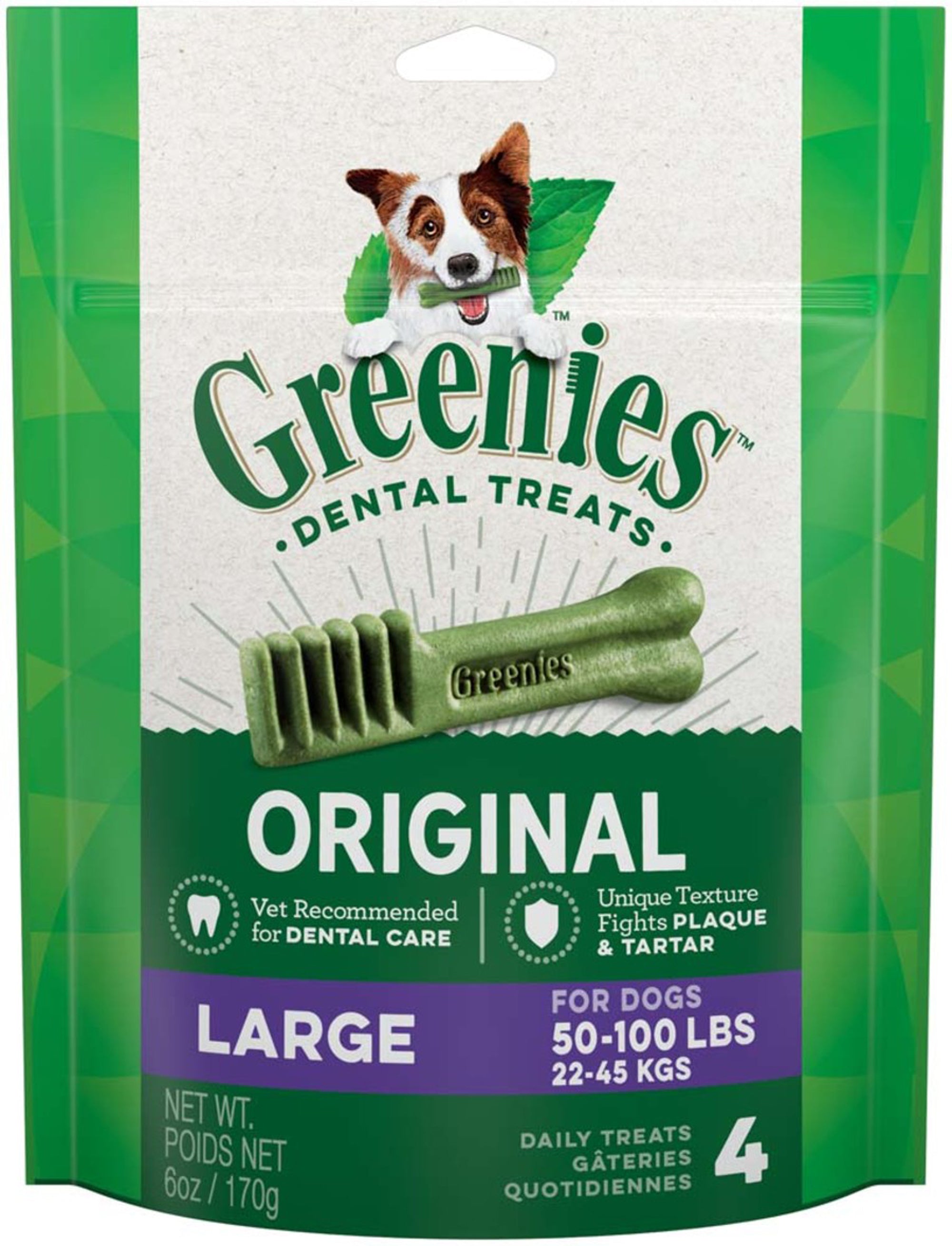 Greenies Dog Dental Treats Large Original 1ea/6 oz, 4 ct