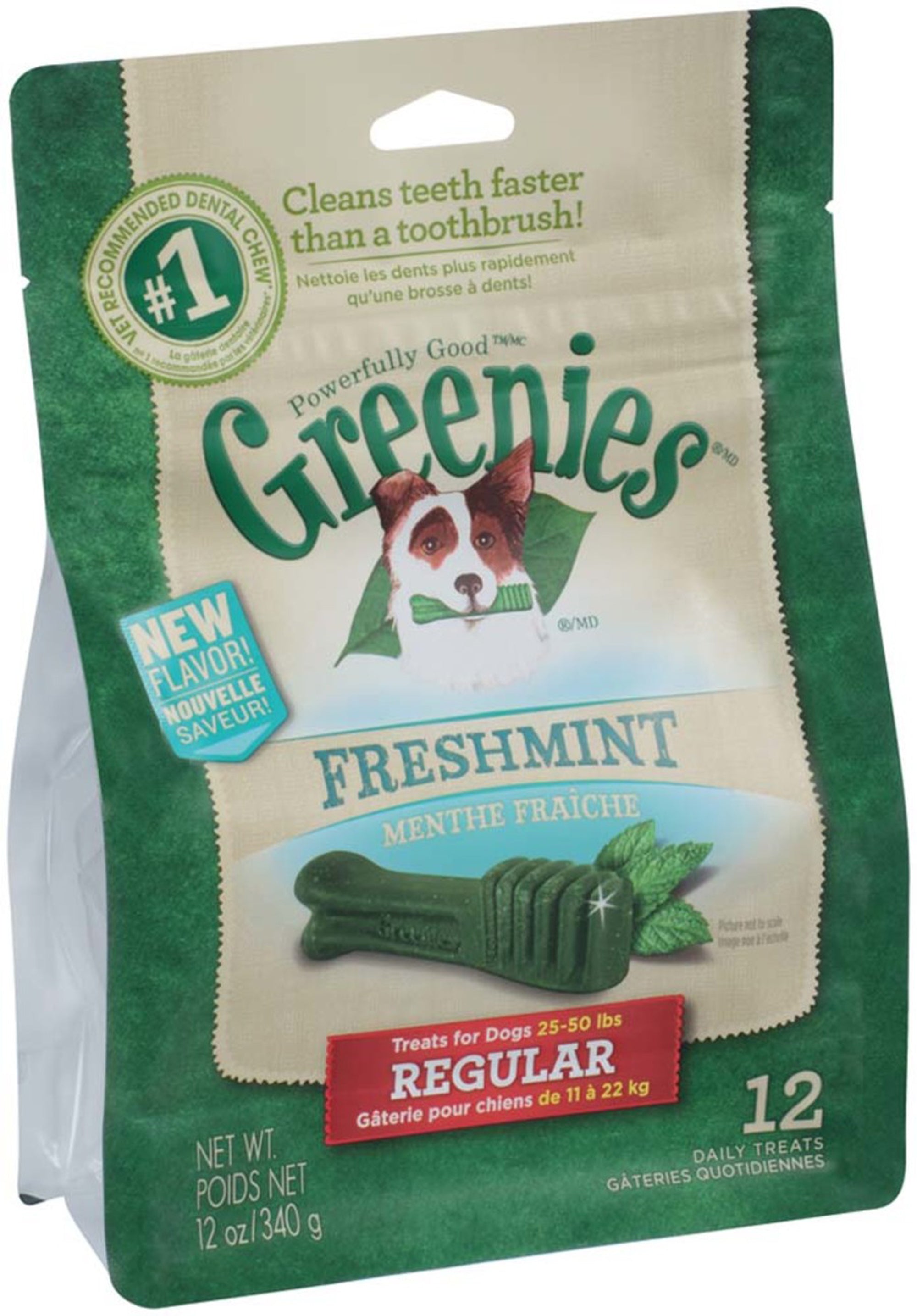 Greenies Dog Dental Treats Regular Fresh 1ea/12 oz, 12 ct