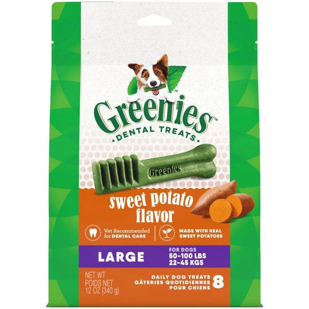 Greenies Dog Dental Treats Large Sweet Potato 1ea/12 oz, 8 ct