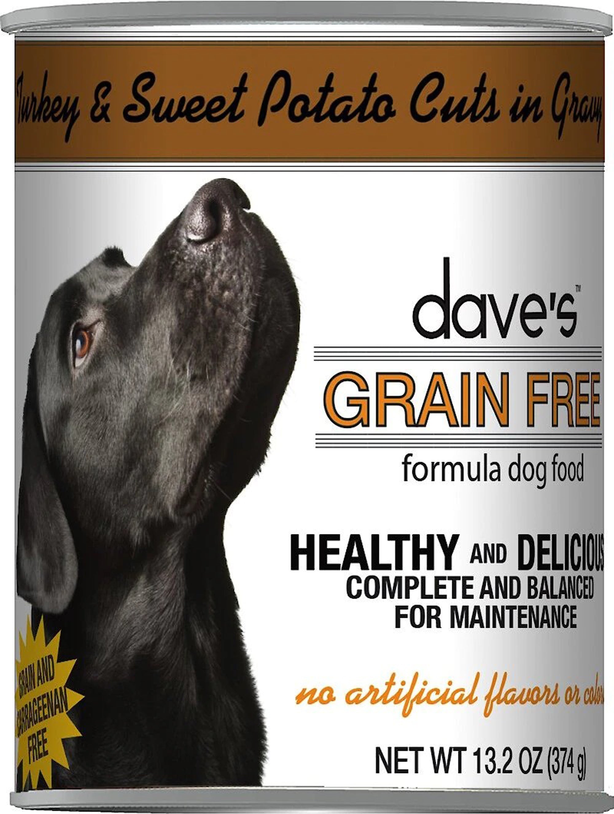 Dave's Cat's Dog Grain Free Turkey And Sweet Potato Cuts In Gravy 13.2oz. (Case Of 12)