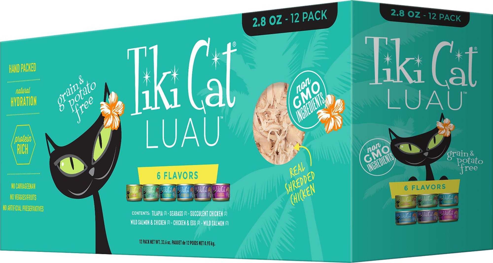 Tiki Pets Cat Luau Emma Variety Pack 2.8Oz (Case Of 12)