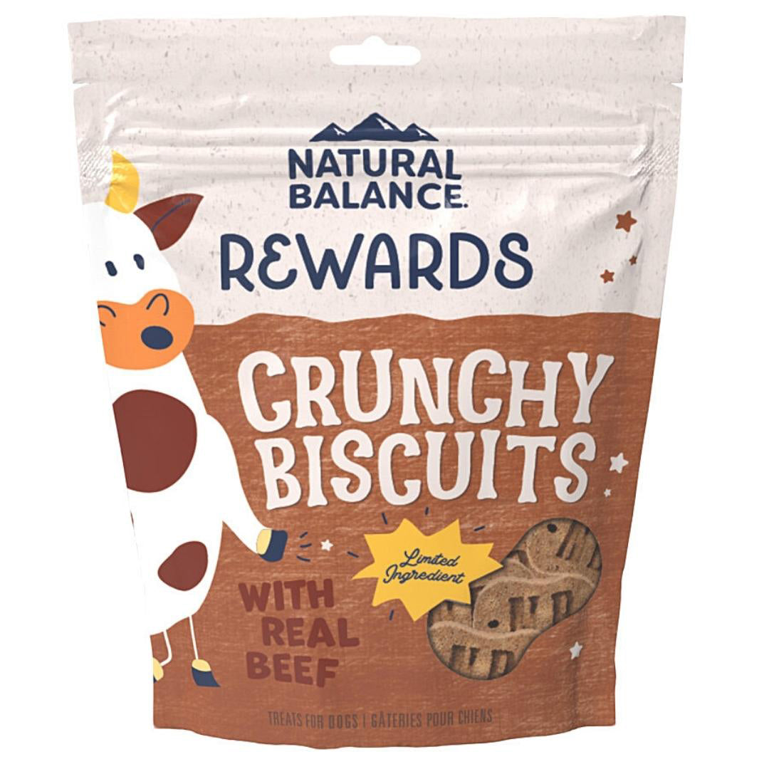 Natural Balance Pet Foods Rewards Crunchy Biscuits Dog Treats Beef 1ea-14 oz
