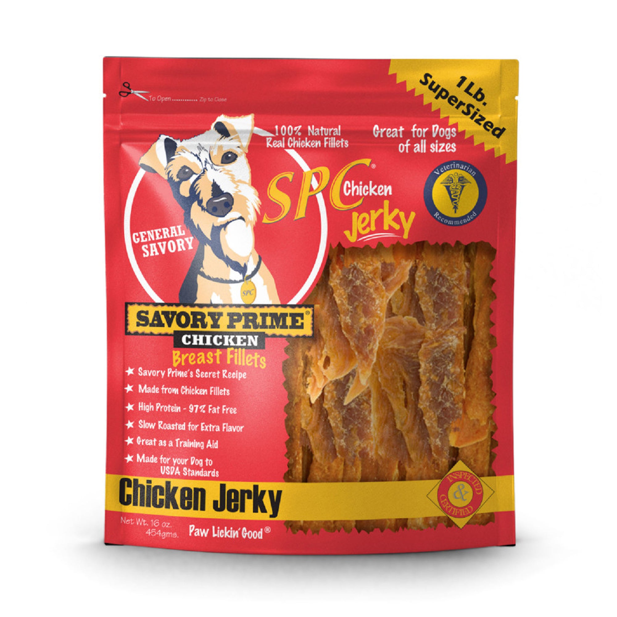 Savory Prime Natural Chicken Jerky Dog Treat 16 oz