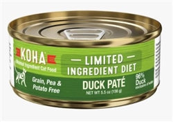 Koha Cat Limited Ingredient Pat Grain Free Duck 5.5oz. (Case of 24)