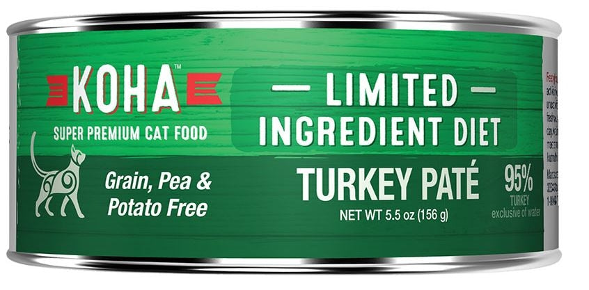 Koha Cat Limited Ingredient Pt Grain Free Turkey 5.5oz.(Case of 24)