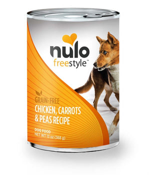 Nulo Freestyle Grain Free Wet Dog Food Chicken, Peas, & Carrots 12ea/13 oz