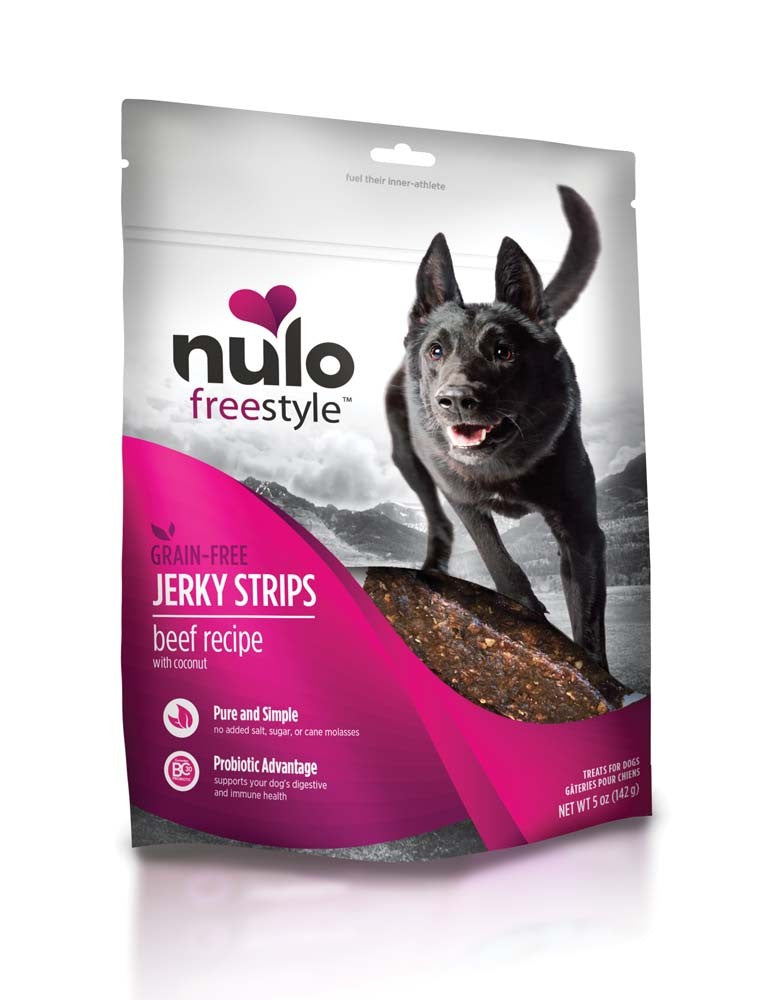 Nulo Freestyle Grain-Free Jerky Strip Dog Treats Beef w/Coconut 1ea/5 oz