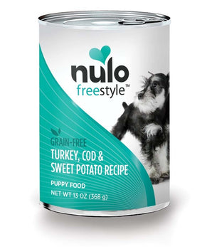Nulo Freestyle Grain-Free Puppy Wet Dog Food Turkey, Cod, & Sweet Potato 12ea/13 oz