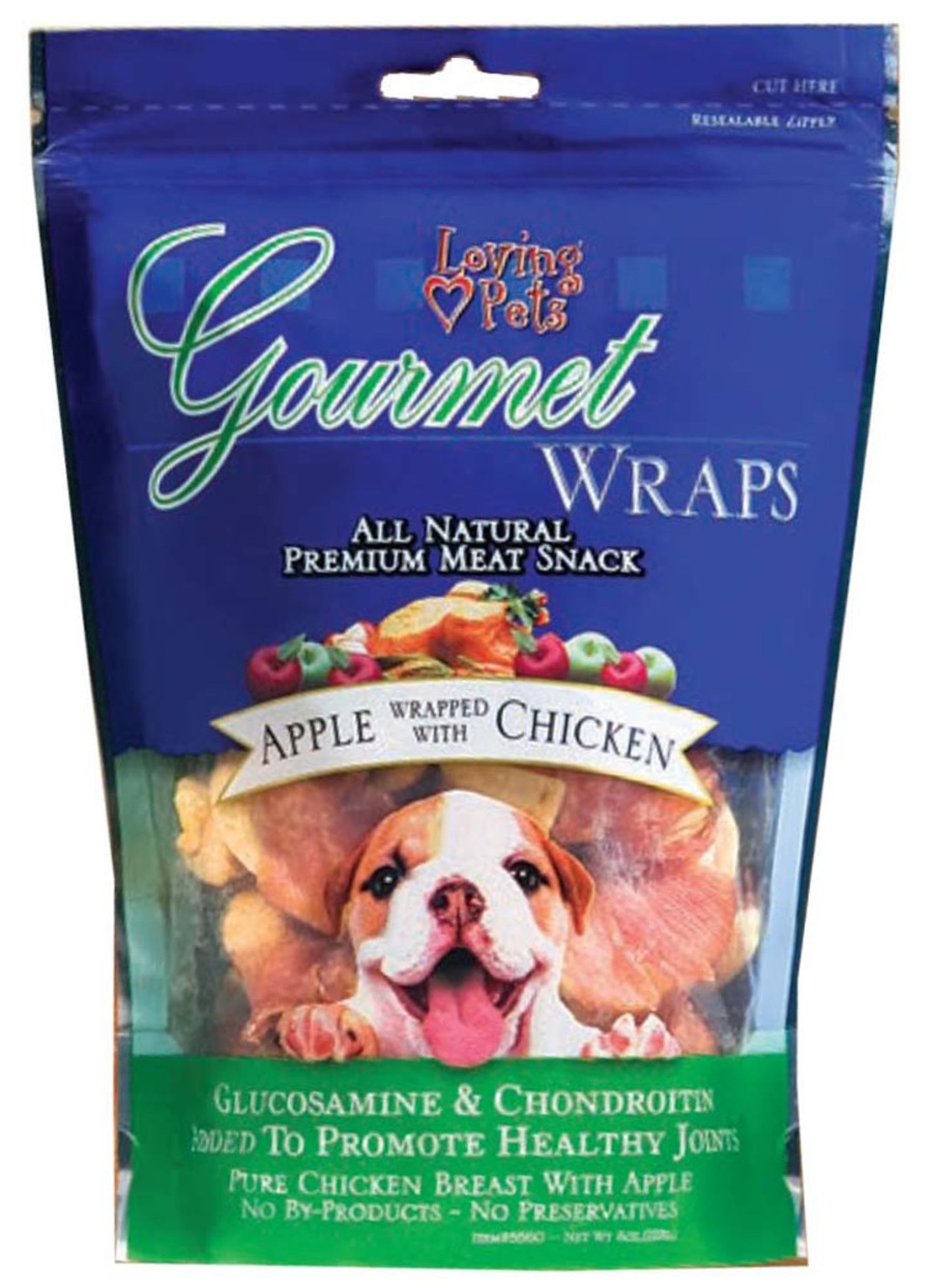 Loving Pets Gourmet Wraps Dog Treat Apple & Chicken 1ea/6 oz